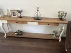 Dressoir, sidetable . Wit met hout, Huis en Inrichting, Ophalen, 200 cm of meer, Zo goed als nieuw, 25 tot 50 cm