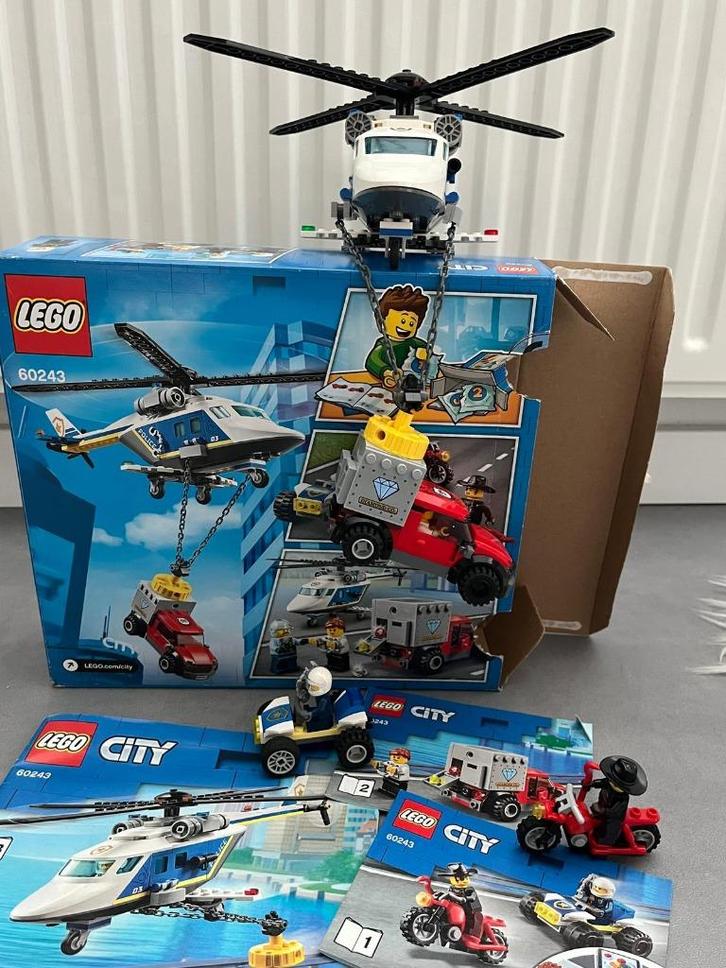 60243 LEGO City Politiehelikopter Achtervolging, compleet, Kinderen en Baby's, Speelgoed | Duplo en Lego, Zo goed als nieuw, Lego