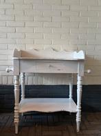 Brocante witte grenen wastafel, bijzettafel, tafel, Antiek en Kunst, Curiosa en Brocante, Ophalen
