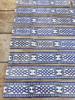 37 antieke randtegels diep paarsblauw decor V&B, Antiek en Kunst, Ophalen