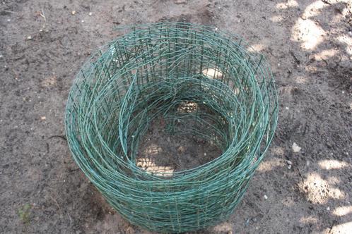 Groen gaas 11m20 x 39 cm hoog., Tuin en Terras, Gaas en Draad, Gebruikt, Gaas, 10 tot 20 meter, Ophalen