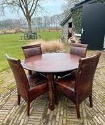 Schapenleren eetkamerstoelen 4 stuks, Huis en Inrichting, Ophalen, Gebruikt
