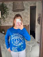 Flower power trui, Kleding | Dames, Ophalen of Verzenden, Zo goed als nieuw, Maat 36 (S), Blauw