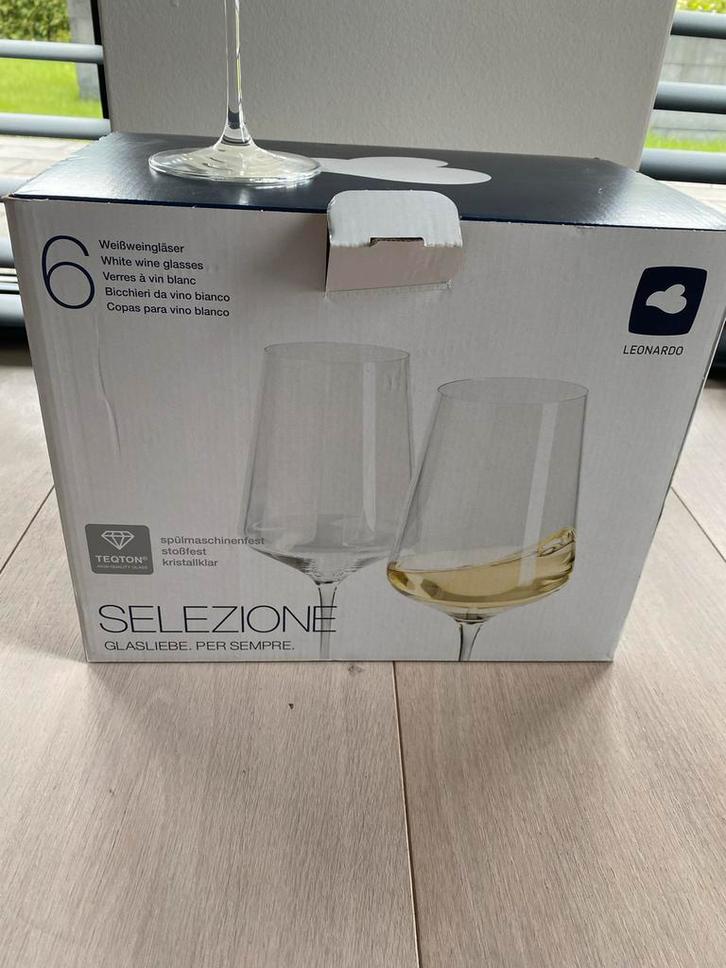 Leonardo Selezioni Witte Wijnglazen 6 stuks - Nieuw in doos!, Huis en Inrichting, Keuken | Bestek, Nieuw, Los bestek, Overige materialen