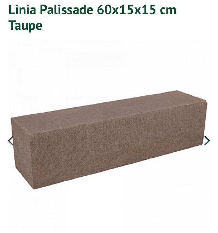 Linia Palissade 60x15x15 cm - Taupe, Tuin en Terras, Bielzen en Borders, Nieuw, Border, Beton, Minder dan 25 cm, Minder dan 100 cm
