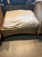 Rotan Stoelen Set + Voetenbank, Ophalen, Gebruikt, Minder dan 75 cm, Riet of Rotan