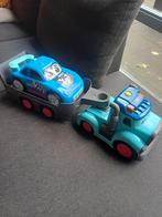 Speelgoed auto / truck met aanhanger. Lampjes en geluid, Ophalen of Verzenden, Zo goed als nieuw