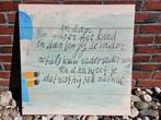 Houten bord met tekst van Wouter Stips, Ophalen, Nieuw