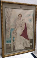 Koningin Wilhelmina staatsieportret 1897 kunst G. Karau, Ophalen, Gebruikt, Nederland, Kaart, Foto of Prent