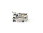 Eternal Waves - 14K Ring met Diamant en Saffier #7014