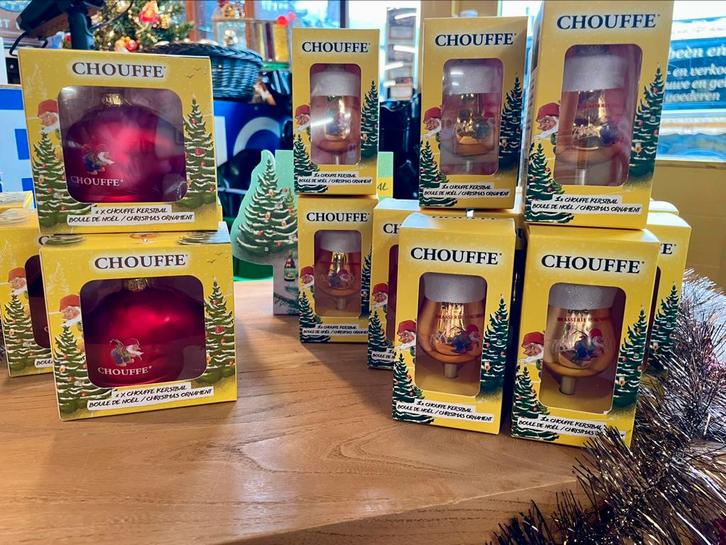 La Chouffe kerstballen, kerst hanger, nieuw un doos, partij, Verzamelen, Biermerken, Nieuw, Overige typen, Overige merken, Ophalen