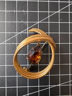 Vintage Broche met Bruine Edelsteen, Overige materialen, Gebruikt, Bruin, Minder dan 4 cm