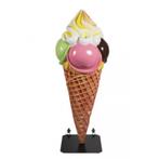 Reclame ijsje schepijsje 90 cm - gevelijsje 3 bol schepijs, Ophalen, HorecaBeelden, Nieuw, HorecaBeelden
