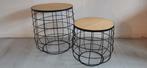 Set van 2 bijzettafels - klein en groot, Huis en Inrichting, Tafels | Bijzettafels, Minder dan 55 cm, Metaal of Aluminium, Rond