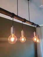 Unieke bamboe hanglamp, Huis en Inrichting, Lampen | Hanglampen, Ophalen, Zo goed als nieuw, Hout, Minder dan 50 cm