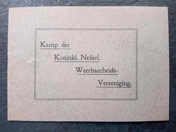 Nederland voor 1940 Kamp weerbaarheids vereniging  beschikbaar voor biedingen