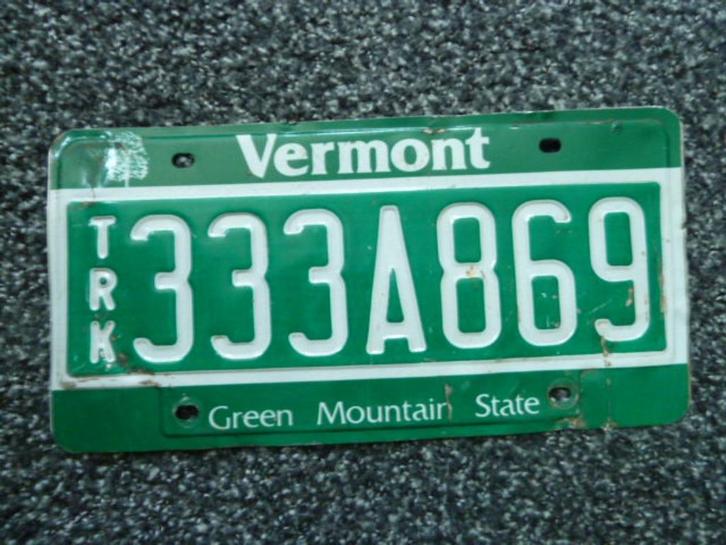 Kentekenplaat licenseplate Vermont Truck USA, Verzamelen, Automerken, Motoren en Formule 1, Gebruikt, Auto's, Verzenden