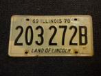 Kentekenplaat licenseplate Illinois 1970 1 USA, Verzamelen, Automerken, Motoren en Formule 1, Verzenden, Gebruikt, Auto's