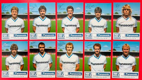 FC Den Bosch - 2 Spelerskaarten - 1986/1987 - Panasonic, Verzamelen, Sportartikelen en Voetbal, Zo goed als nieuw, Spelerskaart