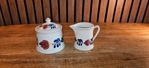 Boerenbont Boch suiker en melk setje stelletje suikerpotje, Antiek en Kunst, Antiek | Servies los, Ophalen of Verzenden