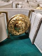 riemen wit leer 18 stuks met messing sluiting, Kleding | Dames, Riemen en Ceinturen, Ophalen of Verzenden, 'T Olde Gre-j, Info@toldegrej.nl