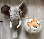 Pluche Olifant & Tijger Wanddecoratie Babykamer, Ophalen of Verzenden, Zo goed als nieuw, Wanddecoratie