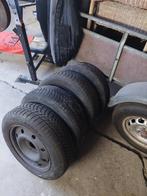 4 Stalen velgen met winterbanden, Ophalen, 14 inch, Gebruikt, 175 mm