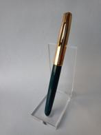 Vulpen Parker 51 cedar blue met vergulde dop, Verzenden, Gebruikt, Vulpen, Parker