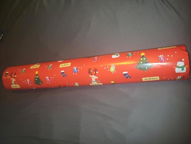 Grote rol Kerstmis cadeaupapier inpakpapier toonbankrol, Diversen, Cadeaupapier, Zo goed als nieuw, Ophalen of Verzenden