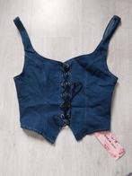 Denim top XS- nieuw, Blauw, Nieuw, Ophalen of Verzenden, Shein Mod