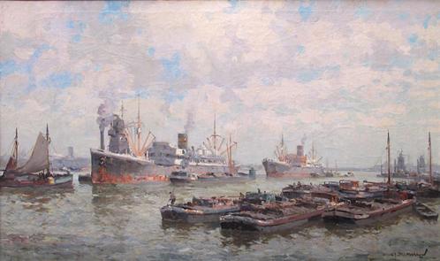 G.J. Delfgaauw, 1882-1947, en diverse andere kunstenaars, Antiek en Kunst, Kunst | Schilderijen | Klassiek, Ophalen