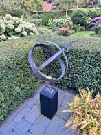Zonnewijzer 120cm op houten sokkel, Tuin en Terras, Zonnewijzers, Ophalen, Zo goed als nieuw