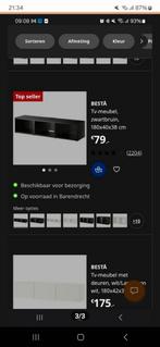 BESTÅ TV-meubel - Zwartbruin - 180x40x38 cm, Huis en Inrichting, Kasten | Televisiemeubels, Ophalen, Gebruikt, Kunststof, 150 tot 200 cm