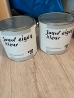 2x 2,5 liter Karwei muurverf kleur intuitive NIEUW, Nieuw, Beige, Verf, 5 tot 10 liter
