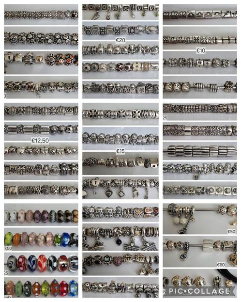 Prachtige retired Pandora bedels zilver, met goud/edelstenen, Sieraden, Tassen en Uiterlijk, Bedels, Zo goed als nieuw, Pandora