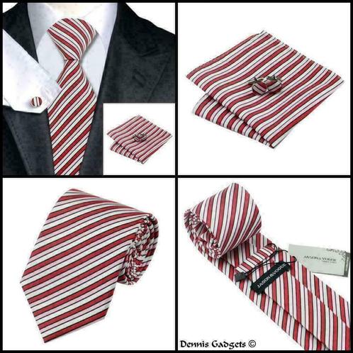 Dennis Gadgets: 100 % zijden stropdas ( 3 delig !! ) DG 0739, Kleding | Heren, Stropdassen, Nieuw, Met patroon, Rood, Ophalen of Verzenden
