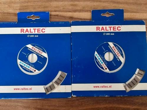 Raltec 180 mm Diamantzaagblad 2 stuks, Doe-het-zelf en Verbouw, Gereedschap | Slijpmachines, Zo goed als nieuw, Haakse handslijpmachine