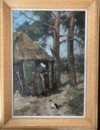 Huisje in Nunspeet , Edzard Koning, Antiek en Kunst, Kunst | Schilderijen | Klassiek, Ophalen of Verzenden