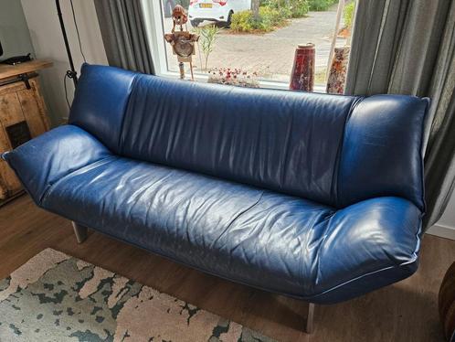 Klassieke Leolux Tango 3-zits bank - blauw, Huis en Inrichting, Banken | Bankstellen, Gebruikt, Rechte bank, Driepersoons, 200 tot 250 cm