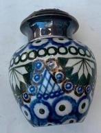 Kleine sierpot met zilverkleurig deksel – kleurrijk, Ophalen of Verzenden
