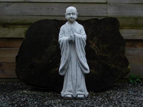 Groetende Monnik - vol steen, Tuin en Terras, Tuinbeelden, Mensenbeeld, Steen, Ophalen of Verzenden