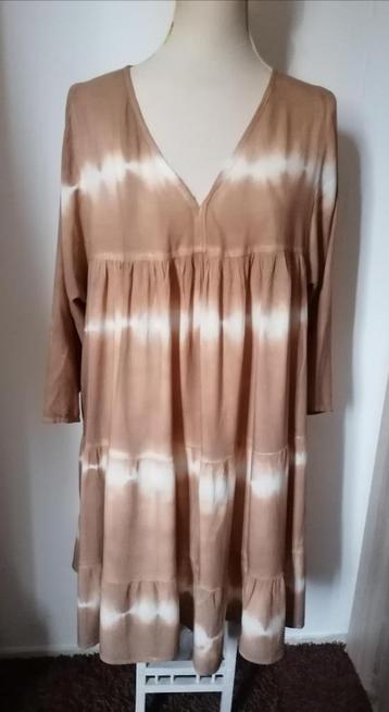 SUPER LEUK camelkleur batikprint tuniek/jurkje (one size)  beschikbaar voor biedingen