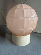 Vintage glazen plafond of wandlamp, Ophalen of Verzenden, Gebruikt, Glas
