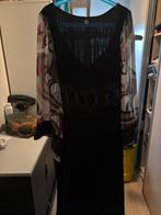 Gala jurk feest jurk met vlinder mouwen 44 zwart, Zwart, Maat 42/44 (L), Ophalen of Verzenden, Zo goed als nieuw