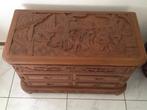 Nieuw Teakhouten ladekastje met klep zie foto,s met de hand, Huis en Inrichting, Kasten | Ladekasten, Ophalen, 1 of 2 laden, Teakhout