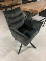4 nieuwe draai stoelen kleur groen velours OPRUIMING, Huis en Inrichting, Stoelen, Ophalen, Koopmans HH, Overige kleuren, Beatrixstraat 65E Beneden Leeuwen