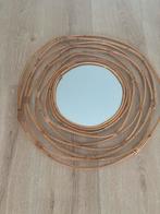 Spiegel bamboe, Ophalen, Rond, Zo goed als nieuw, Minder dan 100 cm