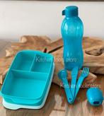 Tupperware lunchbox vakjesbord 1L ecofles 750ml bestek set, Ophalen of Verzenden, Nieuw, Overige typen