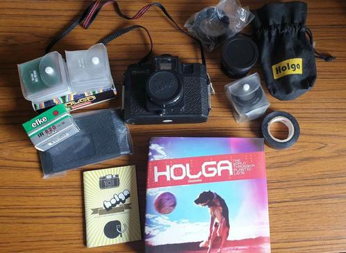 Holga camera met lenzen, boek en film, Audio, Tv en Foto, Fotocamera's Analoog, Zo goed als nieuw, Overige Merken, Ophalen of Verzenden