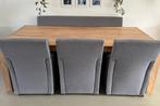 Teak tafel met 3 stoelen en een eetbank, Ophalen, Gebruikt